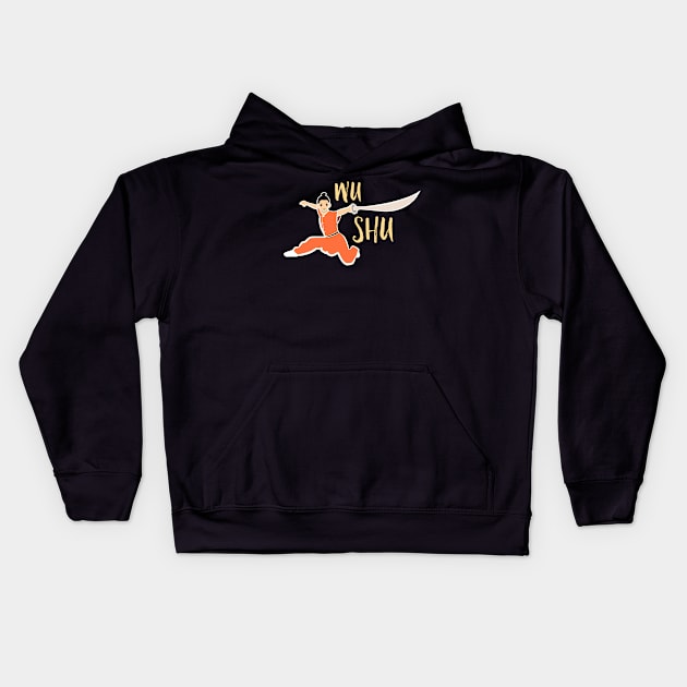 Wushu Kung Fu Kids Hoodie by ILYOart